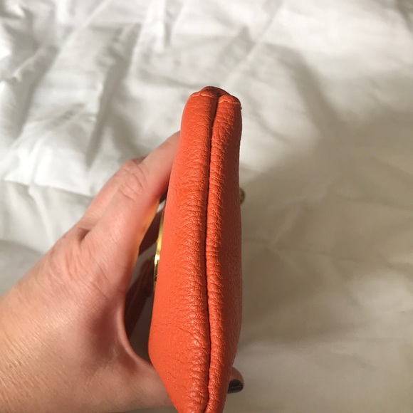 MULBERRY Orange Leather Wristlet Zip -Up - Picture 8 of 12